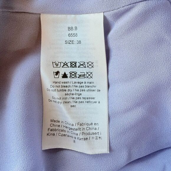 NWT GANNI Fringe Buttoned Mini Skirt in Persian Violet Purple Size 6 (EU38) - Picture 9 of 13